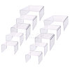 10Pcs 5 Styles Transparent Acrylic Display Riser Stands ODIS-GL0001-09-1