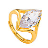 Adjustable Brass Pave Clear Cubic Zirconia Finger Rings WGA0EFE-01-5