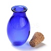 Oval Glass Cork Bottles Ornament X1-AJEW-O032-03B-3