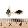 Brass Glass Charms KK-Z136-33G-03-3
