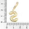 Brass Micro Pave Clear Cubic Zirconia Pendants KK-M289-01S-G-3