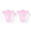 Spray Painted Transparent Glass Beads GLAA-D006-20J-3