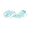 Transparent Glass Teardrop Charms GLAA-T030-03D-2