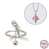 Anti-Tarnish Rhodium Plated 925 Sterling Silver Locket Style Planet Pinch Bails LS-STER-NH0001-55C-P-1