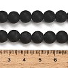 Natural Brazil Black Onyx(Dyed & Heated) Beads Strands G-Z024-01B-8mm-01-5