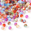 120Pcs 8 Colors Frosted & Gradient Color Opaque Resin Beads RESI-TA0003-85-2