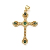 Brass Micro Pave Cubic Zirconia Pendants KK-M319-26G-02-1