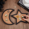Moon Star Wall Mounted Brooch Jewelry Display Cork Tray AJEW-WH0060-20-3