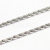 Tarnish Resistant 304 Stainless Steel Rope Chains CHS-O005-43H-1