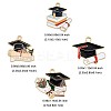 8Pcs 4 Styles Graduation Season Alloy Enamel Pendants ENAM-FP0003-10-6