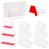 16Pcs 3 Style PVC Plastic Advertising Clip Holder ODIS-CA0001-08-1