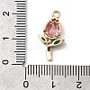 Brass Micro Pave Cubic Zirconia Pendants KK-D408-01KCG-3