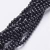 Natural Black Onyx Round Beads Strands GSR20mmC097-1