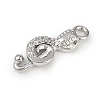 Brass Micro Pave Clear Cubic Zirconia Pendants LS-KK-L238-23P-2