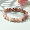 Natural Plum Blossom Jasper Beads Stretch Bracelets BJEW-F380-01-B08-7