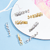 DICOSMETIC 10Pcs 2 Colors Rack Plating Brass Clear Cubic Zirconia Watch Band Clasps KK-DC0001-43-5