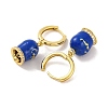 Bell Brass & Enamel Hoop Earrings for Women EJEW-U015-25G-D-2