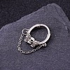 316L Stainless Steel Micro Pave Cubic Zirconia Hoop Nose Rings WG352E4-09-1