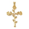 Brass Micro Pave Cubic Zirconia Pendants KK-L257-10G-1