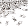 Breast Cancer Awareness Ribbon Carved Word Hope Tibetan Style Alloy Message Pendants TIBEP-TAG0001-02-3