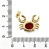 Brass Micro Pave Cubic Zirconia Pendants KK-K302-05G-3