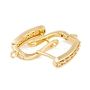 Rack Plating Brass Cubic Zirconia Hoop Earring Findings KK-S374-04G-04-2