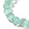 Dyed Natural Selenite Round Beaded Stretch Bracelet for Women BJEW-G697-02A-4