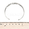 Lotus 304 Stainless Steel Open Cuff Bangle for Woman LS-BJEW-M112-01P-2