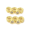 Rack Plating Brass Pave Clear Cubic Zirconia Spacer Bars LS-KK-B088-11B-G-1