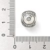 Brass Clear Cubic Zirconia European Beads FIND-M049-01AS-06-3