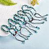 5Pcs 5 Styles Adjustable Braided Nylon Cord Anklets AJEW-SZ0001-63-3