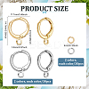 30 Pairs 2 Colors Brass Huggie Hoop Earring Findings KK-ME0003-68-2