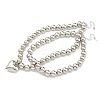2Pcs 2 Styles Alloy Heart Pendant Necklaces Set NJEW-P319-02P-6