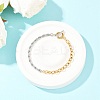 304 Stainless Steel Cable & Rope Chain Bracelets for Women BJEW-K279-03GP-2