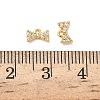 Brass Micro Pave Cubic Zirconia Bowknot Charms KK-A281-18G-3