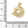 Brass Micro Pave Cubic Zirconia Pendants KK-S337-08G-B-3