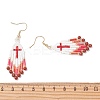 Glass Seed Beads Dangle Earrings EJEW-MZ00737-01-5