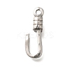 Anti-Tarnish 304 Stainless Steel Hook Clasps STAS-I321-71P-1