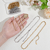 12Pcs 2 Colors 304 Stainless Steel Paperclip Chains Necklaces NJEW-WR00010-3