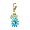 Flower Polymer Clay & Glass Pendants Decorations HJEW-MZ00327-01-1