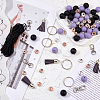 DIY Silicone Beads Keychain Making Kits DIY-FI0001-16-4