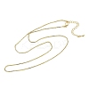 Rack Plating 1MM Brass Box Chain Necklaces for Women NJEW-H049-02G-4