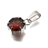 304 Stainless Steel Pave Cubic Zirconia Pendants STAS-B086-12P-03-2