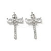 Brass Micro Pave Clear Cubic Zirconia Pendants KK-A280-05B-P-1