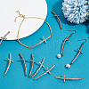 12Pcs 2 Colors Alloy Rhinestone Links/Connectors RB-PH0001-68-5