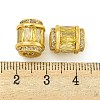 Rack Plating Brass Micro Pave Cubic Zirconia European Beads KK-F089-31G-06-3