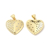 Brass Micro Pave Clear Cubic Zirconia Pendants ZIRC-L103-038G-1
