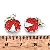 Fruit Alloy Enamel Charms PALLOY-S058-01P-16-3