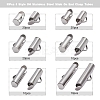 90Pcs 6 Style 304 Stainless Steel Slide On End Clasp Tubes STAS-YW0001-20-2