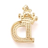 Brass Micro Pave Cubic Zirconia Pendants KK-R138-002D-2